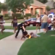 An officer aggressively subdues a teen at a pool party in McKinney, Texas.
YouTube Screenshot